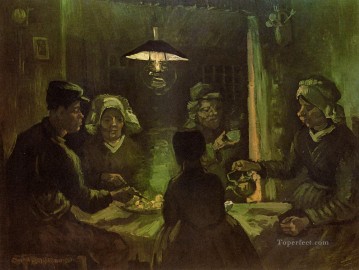  verde Pintura - Los comedores de patatas verdes Vincent van Gogh